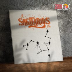 funny Sagittarrius Orange Canvas astrology horoscope zodiac gifts for boy and girl – SAGITTARIUS0035