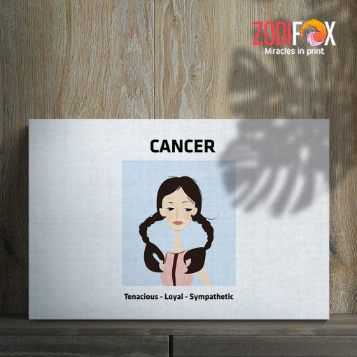 lively Cancer Sympathetic Canvas birthday zodiac sign presents for astrology lovers– CANCER0035