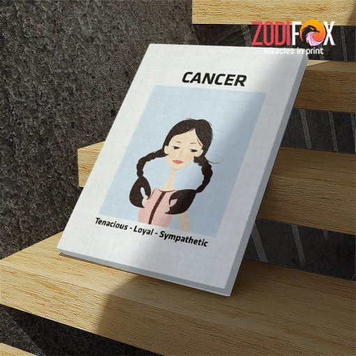 lively Cancer Sympathetic Canvas birthday zodiac sign gifts for horoscope and astrology lovers– CANCER0035