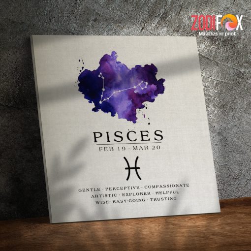 cute Pisces Helpful Canvas zodiac gifts for horoscope and astrology lovers – PISCES0037