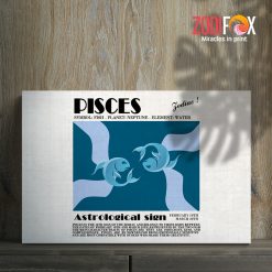 personalised Pisces Astrological Canvas birthday zodiac sign presents for astrology lovers – PISCES0038