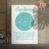nice Sagittarrius Constellation Canvas birthday zodiac sign presents for astrology lovers – SAGITTARIUS0038