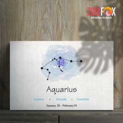 meaningful Aquarius Confident Canvas birthday zodiac gifts for horoscope and astrology lovers– AQUARIUS0039