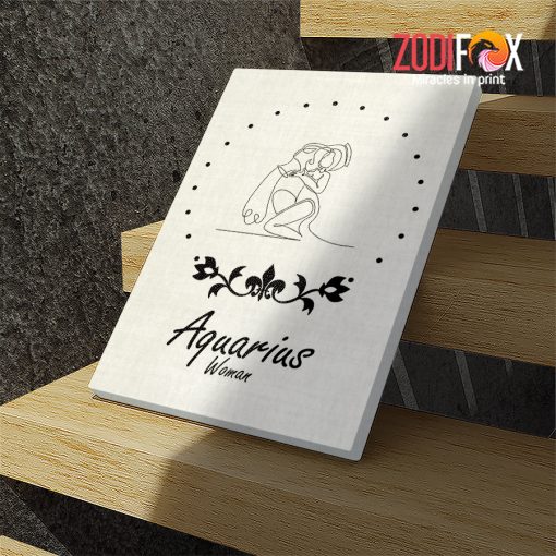 personalised Aquarius Woman Canvas zodiac presents for astrology lovers– AQUARIUS0043