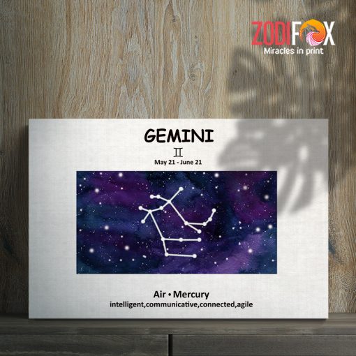 nice Gemini Agile Canvas zodiac gifts for horoscope and astrology lovers– GEMINI0044