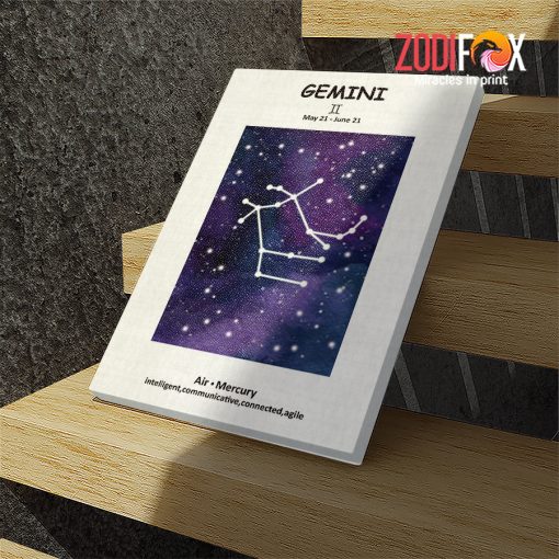 nice Gemini Agile Canvas zodiac gifts for astrology lovers – GEMINI0044