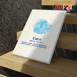 wonderful Cancer Cautions Canvas birthday zodiac presents for horoscope and astrology lovers– CANCER0046