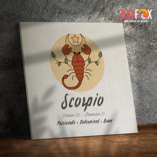 wonderful Scorpio Moon Canvas birthday zodiac sign presents for horoscope and astrology lovers – SCORPIO0047