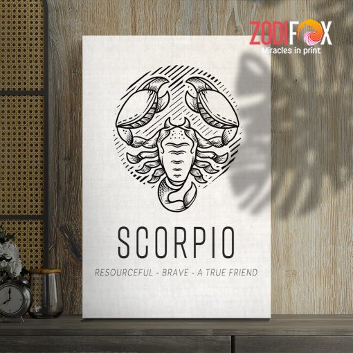 interested Scorpio Black Canvas birthday zodiac presents for horoscope and astrology lovers – SCORPIO0048