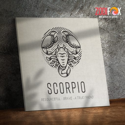 funny Scorpio Black Canvas birthday zodiac gifts for horoscope and astrology lovers – SCORPIO0048