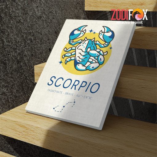 funny Scorpio Blue Canvas birthday zodiac sign presents for astrology lovers – SCORPIO0049