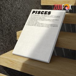 awesome Pisces Water Canvas birthday zodiac presents for horoscope and astrology lovers – PISCES0049
