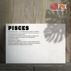wonderful Pisces Water Canvas birthday zodiac presents for astrology lovers – PISCES0049
