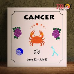 cool Cancer Flower Canvas birthday zodiac sign gifts for astrology lovers– CANCER0005