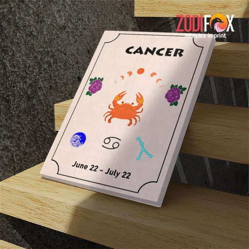 cool Cancer Flower Canvas zodiac birthday gifts– CANCER0005