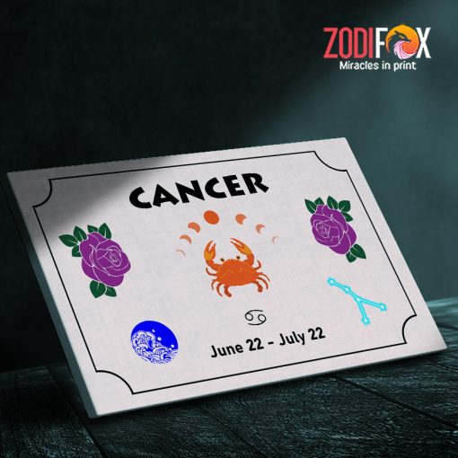 cool Cancer Flower Canvas astrology gifts– CANCER0005