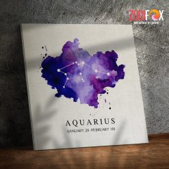novelty Aquarius Watercolor Canvas astrology horoscope zodiac gifts for boy and girl– AQUARIUS0050