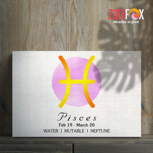 funny Pisces Neptune Canvas zodiac presents for astrology lovers – PISCES0050
