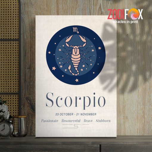 interested Scorpio Modern Canvas birthday zodiac presents for horoscope and astrology lovers – SCORPIO0052