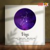 wonderful Virgo Natural Canvas zodiac gifts for astrology lovers – VIRGO0052
