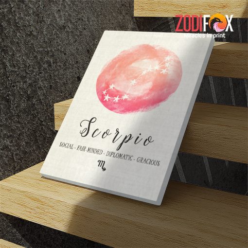 pretty cool Scorpio Pink Canvas zodiac sign presents zodiac lover gifts – SCORPIO0055
