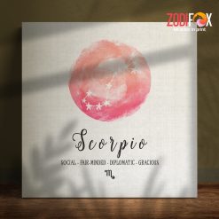 cool Scorpio Pink Canvas zodiac sign presents – SCORPIO0055