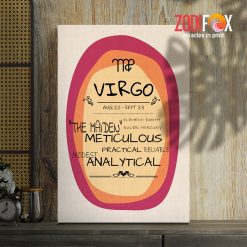 meaningful Virgo Modest Canvas zodiac sign presents for horoscope and astrology lovers – VIRGO0056