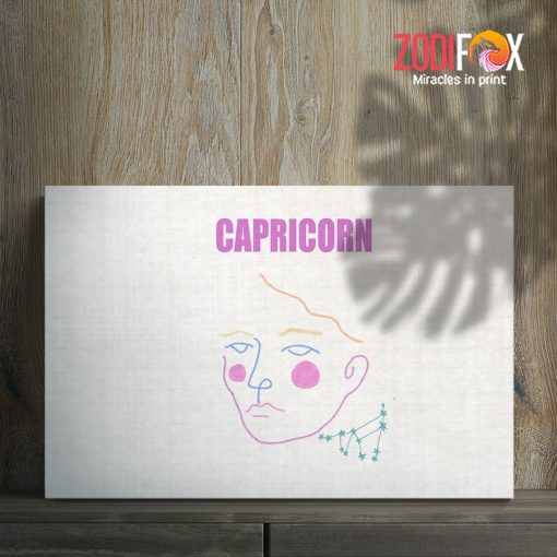 eye-catching Capricorn Face Canvas zodiac sign presents for horoscope lovers – CAPRICORN0056