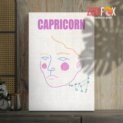 lively Capricorn Face Canvas zodiac sign presents for horoscope lovers – CAPRICORN0056