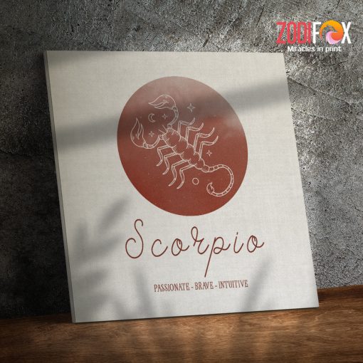 interested Scorpio Red Canvas birthday zodiac sign presents for horoscope and astrology lovers – SCORPIO0057