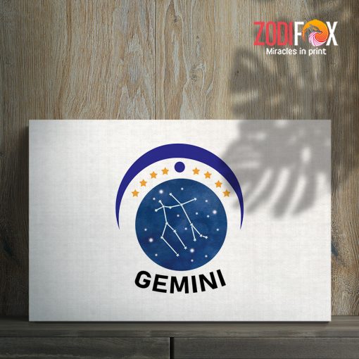 dramatic Gemini Constellation Canvas birthday zodiac sign presents for horoscope and astrology lovers – GEMINI0057
