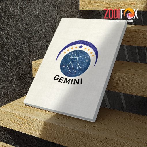 dramatic Gemini Constellation Canvas zodiac sign presents for horoscope lovers – GEMINI0057