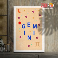 dramatic Gemini Rose Canvas astrology gifts – GEMINI0058