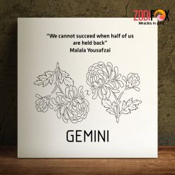 cool Gemini Flower Canvas birthday zodiac presents for astrology lovers – GEMINI0061