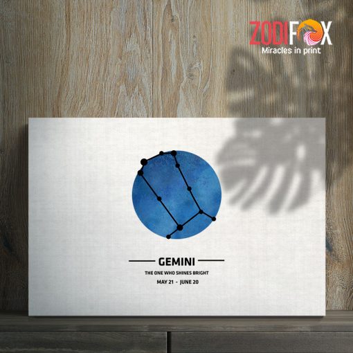 unique Gemini Bright Canvas zodiac gifts for horoscope and astrology lovers– GEMINI0064