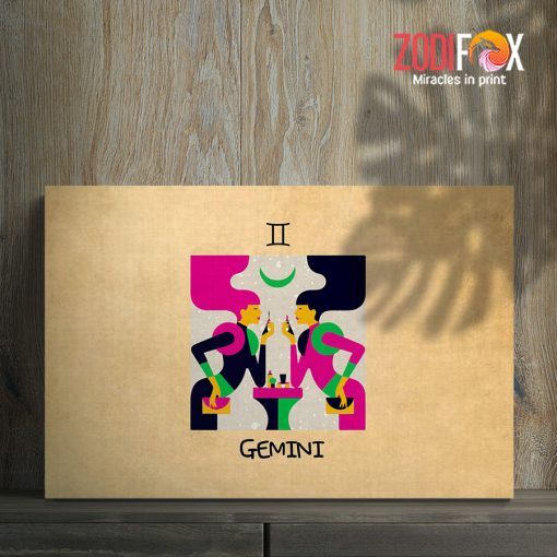 personality Gemini Colour Canvas birthday zodiac presents for astrology lovers– GEMINI0065