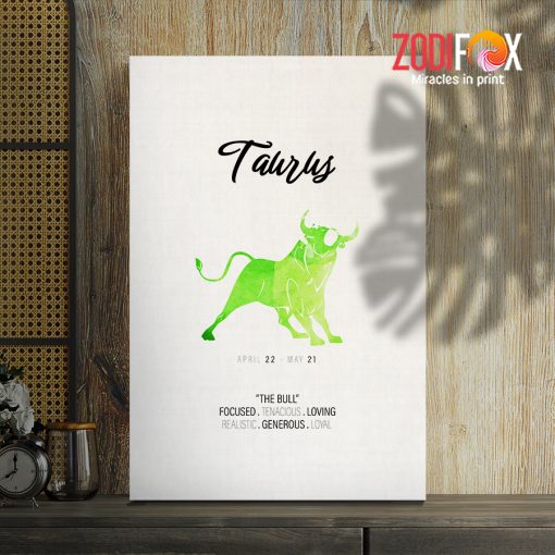 wonderful Taurus Focused Canvas zodiac sign presents for horoscope and astrology lovers – TAURUS0068