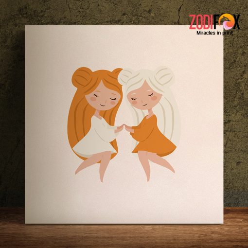 special Gemini Twins Girl Canvas birthday zodiac presents for horoscope and astrology lovers – GEMINI0068