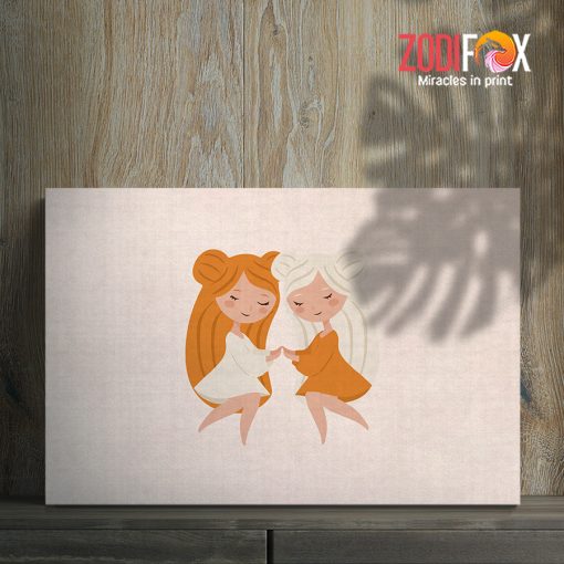 special Gemini Twins Girl Canvas birthday zodiac gifts for horoscope and astrology lovers – GEMINI0068