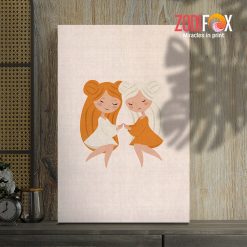 special special Gemini Twins Girl Canvas zodiac sign gifts for astrology lovers gifts based on zodiac signs – GEMINI0068