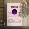 dramatic Taurus Happy Canvas zodiac birthday gifts – TAURUS0070