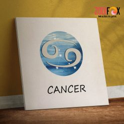 lively Cancer Symbol Canvas birthday zodiac presents for horoscope and astrology lovers– CANCER0070