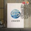 lively Cancer Symbol Canvas signs of the zodiac gifts– CANCER0070