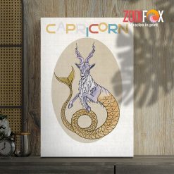 personalised Capricorn Art Canvas birthday zodiac sign presents for horoscope and astrology lovers– CAPRICORN0071
