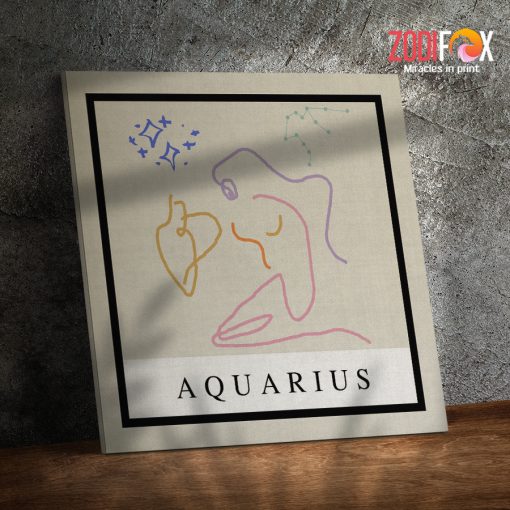 high quality Aquarius Modern Canvas zodiac sign presents for horoscope and astrology lovers– AQUARIUS0008