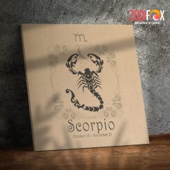 nice Scorpio Art Canvas birthday zodiac sign presents for horoscope and astrology lovers – SCORPIO0008