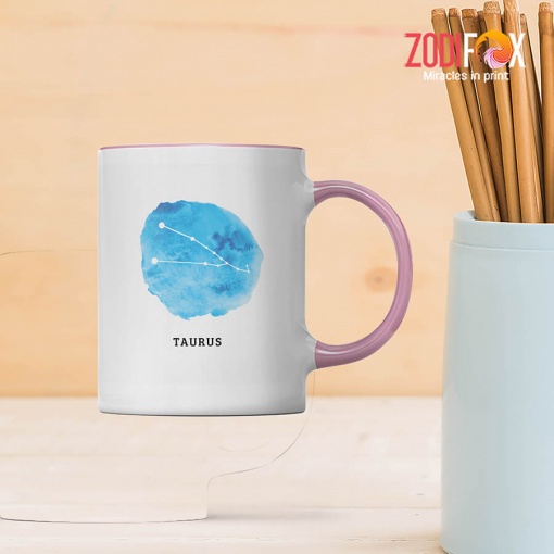 cool Taurus Watercolor Mug birthday zodiac gifts for horoscope and astrology lovers – TAURUS-M0008