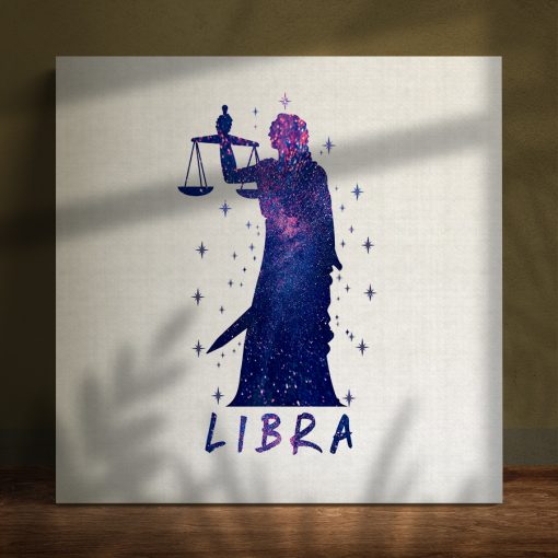 eye-catching Libra Art Canvas zodiac presents for horoscope and astrology lovers – LIBRA0009
