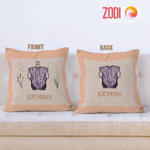 dramatic Gemini Twins Throw Pillow zodiac sign gifts for horoscope and astrology lovers – GEMINI-PL0001