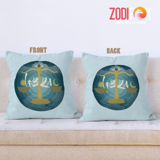 dramatic Libra Scale Throw Pillow zodiac sign presents for astrology lovers – LIBRA-PL0004